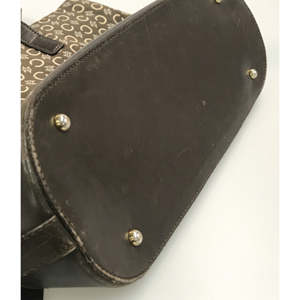 Celine Macadam tote bag featuring denim monogram Brown - Picture 6 of 6